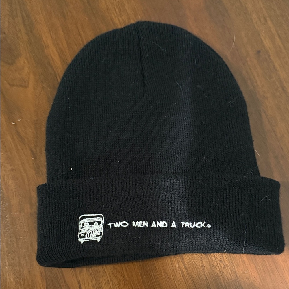 Black Beanie with Embroidered Logo